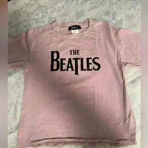 ZARA The Beatles Pink Long Sleeve Shirt - Size 11/12 (Runs Small) A52